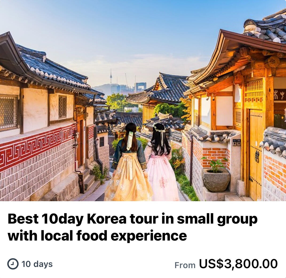 Best 10day Korea tour in small group with local food experience