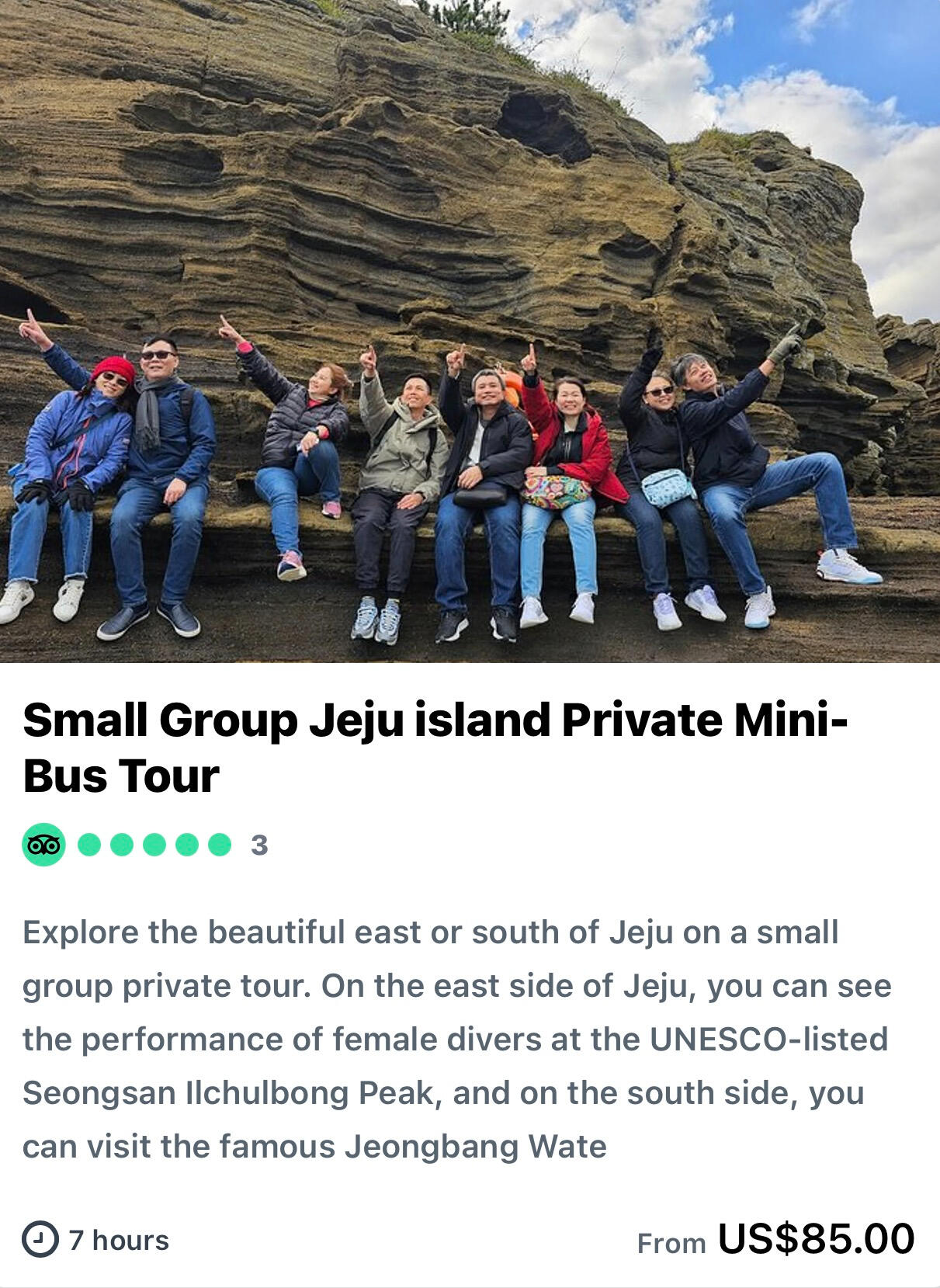 Small Group Jeju island Private Mini-Bus Tour